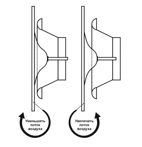 Анемостат со стеклянной внешней частью FOZA D 125 мм. Глянцевое стекло. Цвет Чёрный квадратный. RAL 9005
